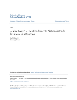 Les Fondements Nationalistes De La Guerre Des Boutons Karl E