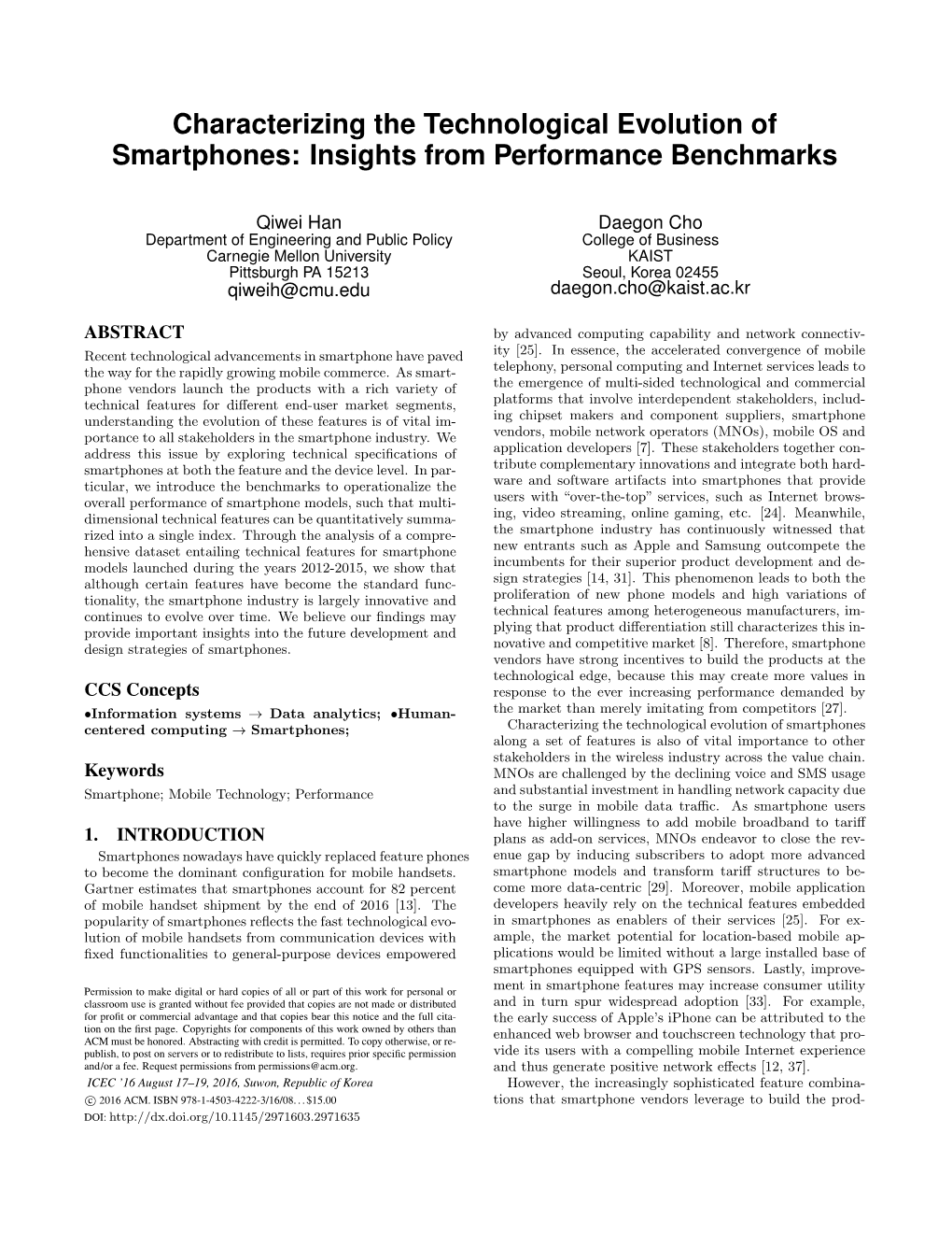 Characterizing the Technological Evolution of Smartphones: Insights from Performance Benchmarks