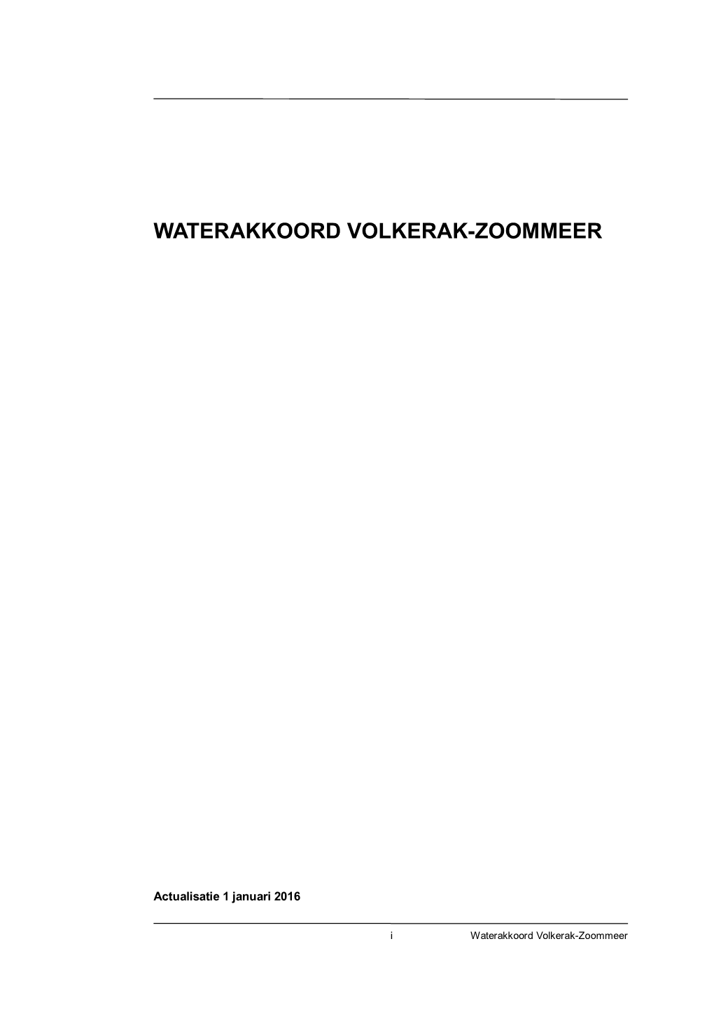 Waterakkoord Volkerak-Zoommeer