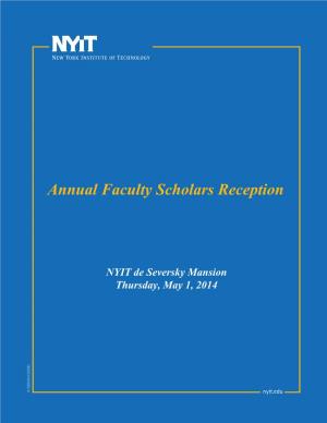 Annual Faculty Scholars Reception