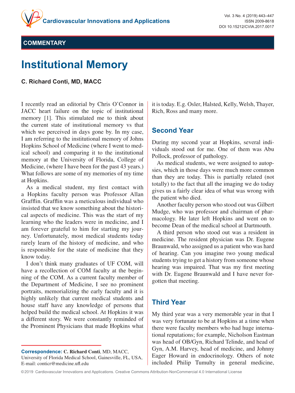 Institutional Memory