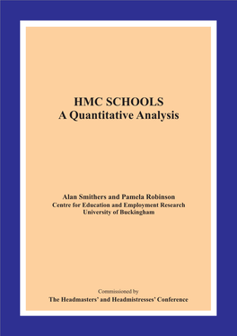 HMC SCHOOLS a Quantitative Analysis