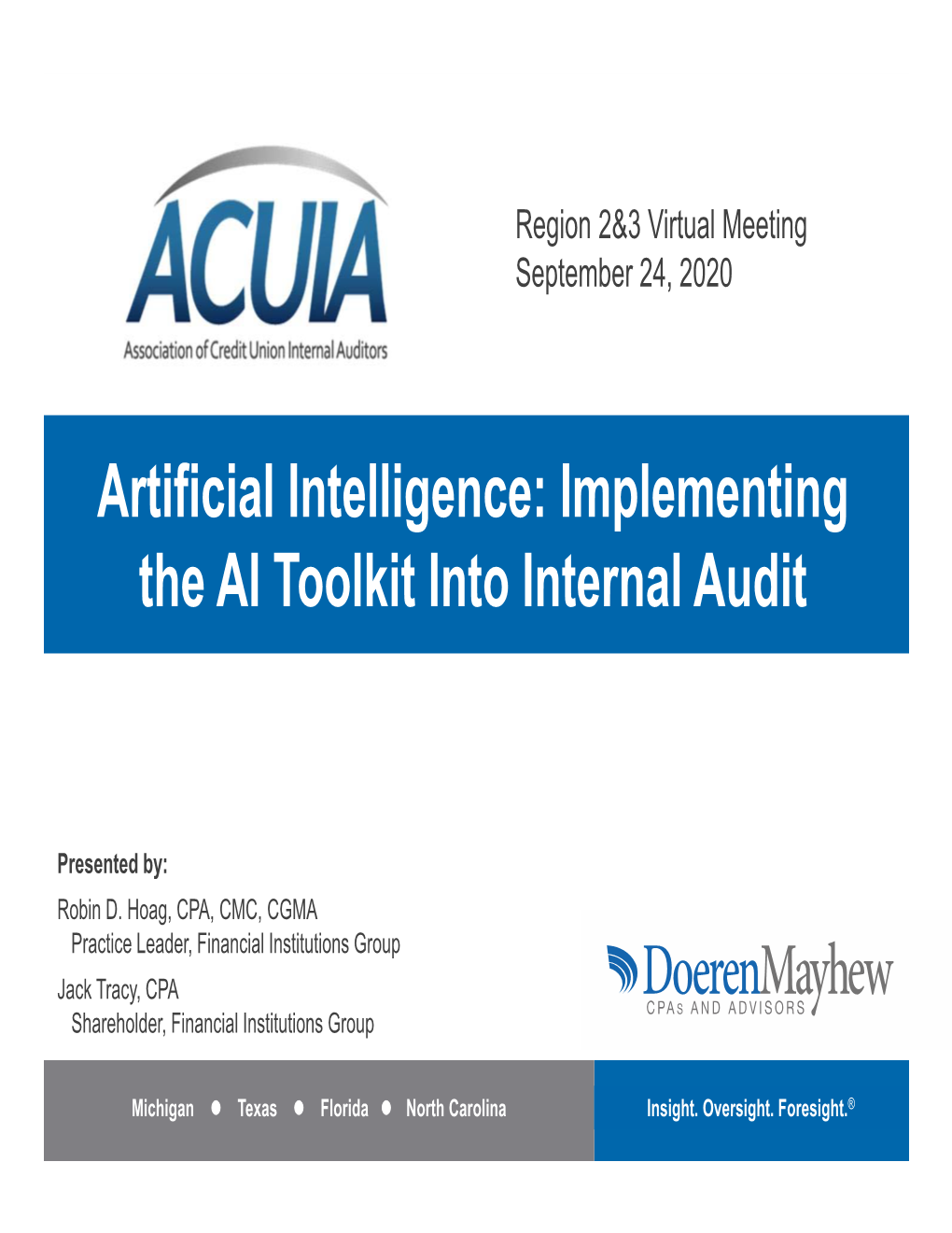 Artificial Intelligence: Implementing The AI Toolkit Into Internal ...