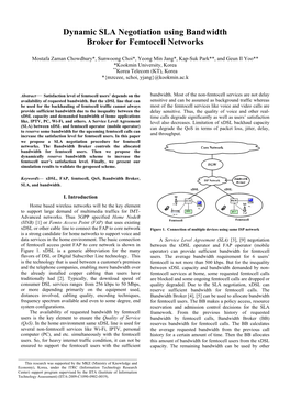 Dynamic SLA Negotiation Using Bandwidth Broker for Femtocell Networks