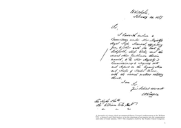 A Facsimile of a Letter Which Accompanied Queen Victoria's