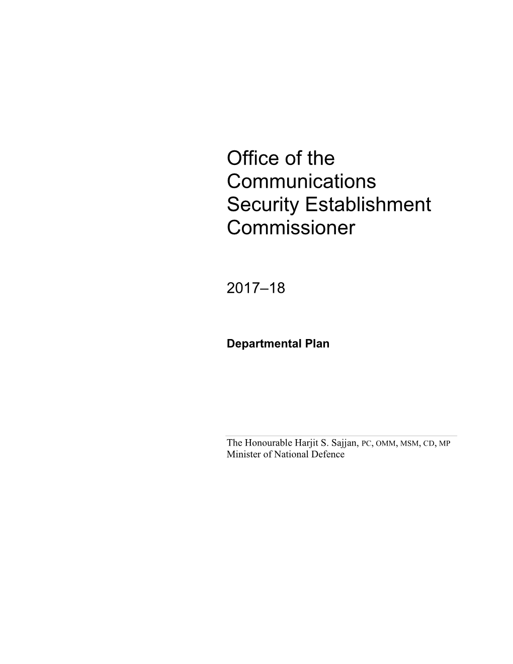 Office of the Communications Security Establishment Commissioner