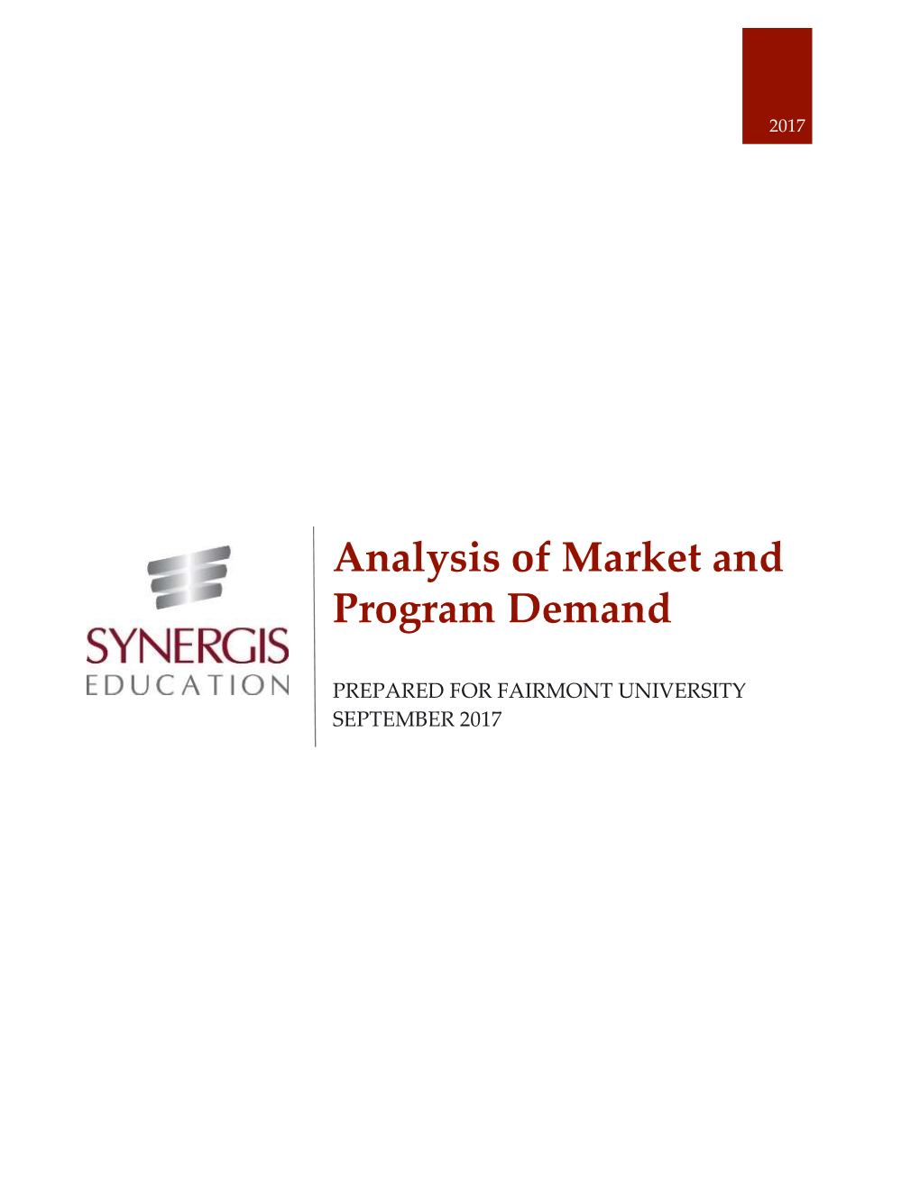Analysis of Market and Program Demand