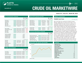 Crude Oil Marketwire