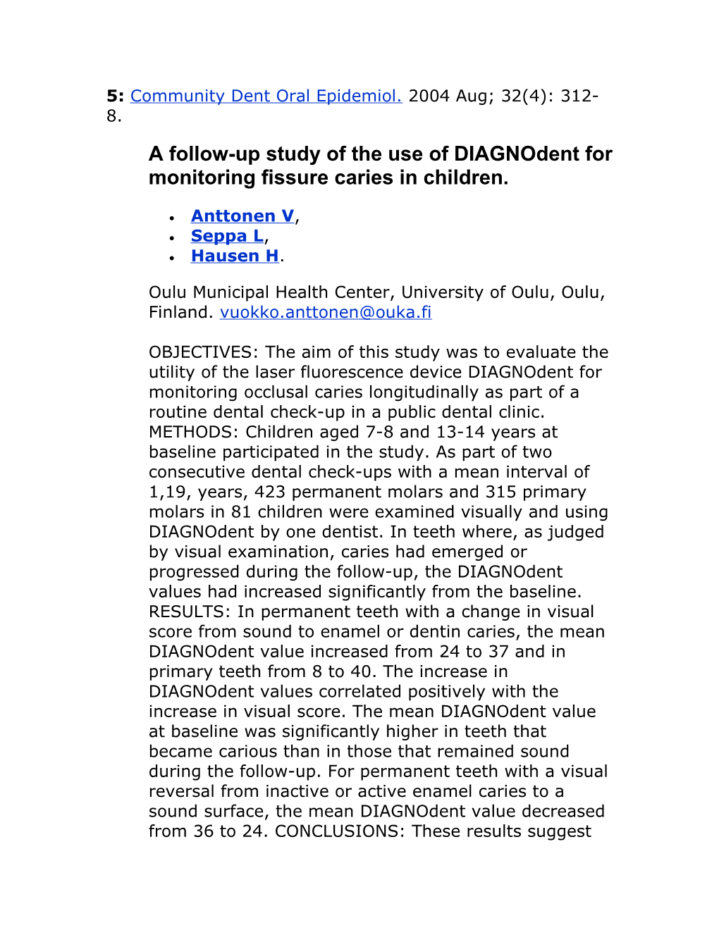 5: Community Dent Oral Epidemiol