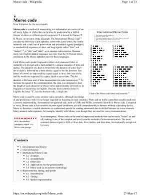 Morse Code - Wikipedia Page 1 of 21