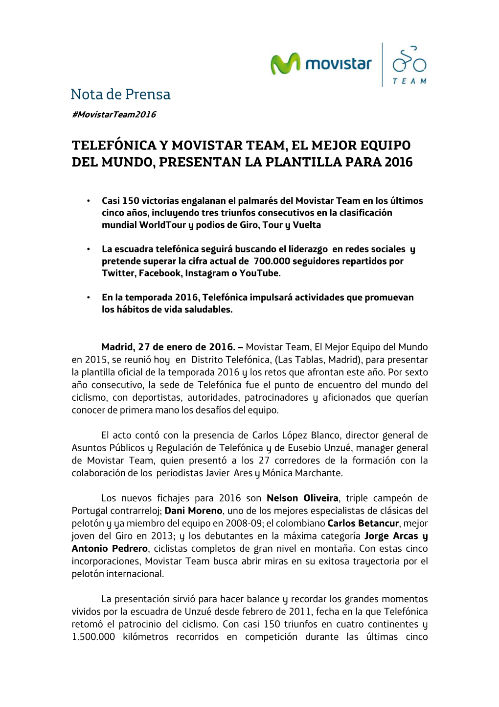 Nota De Prensa