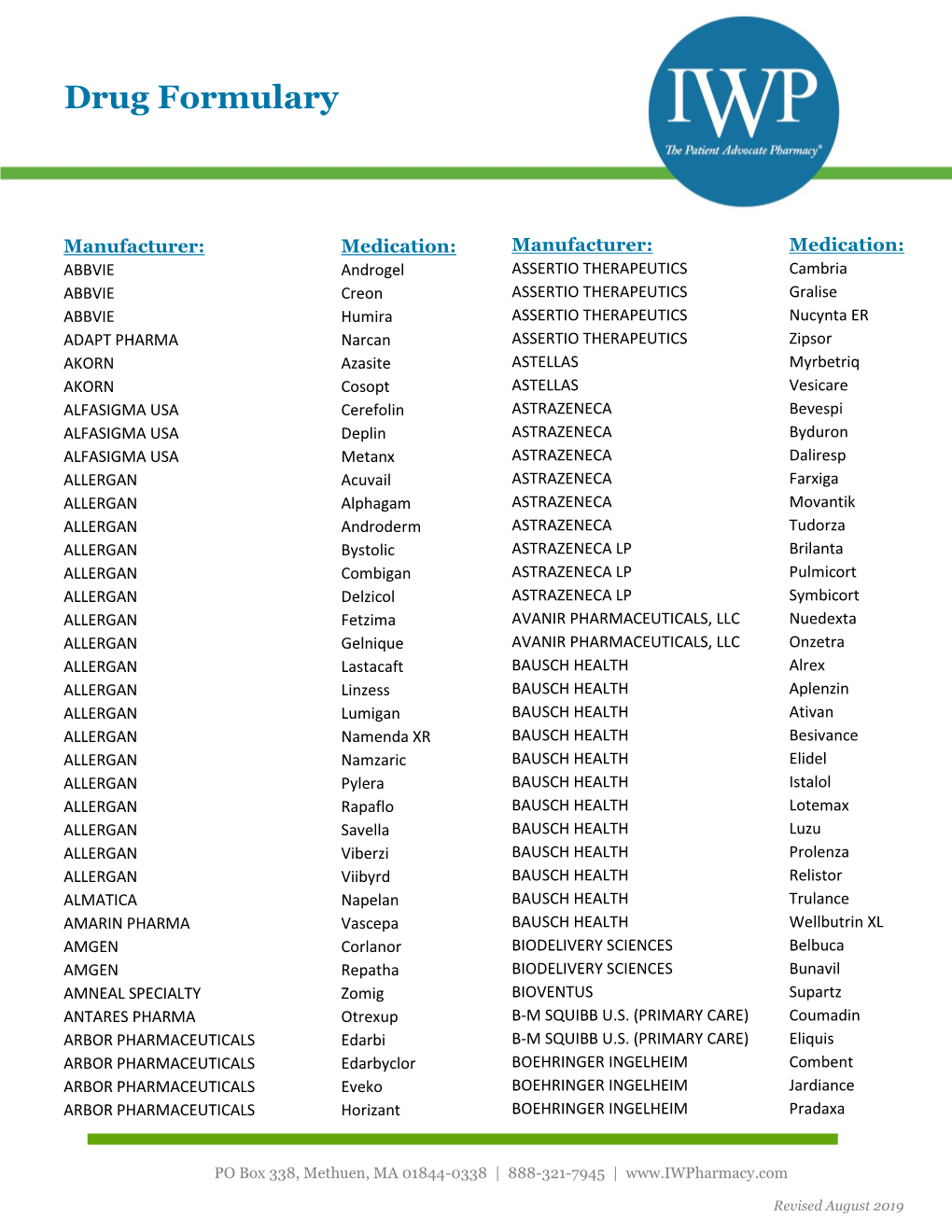 Drug Formulary