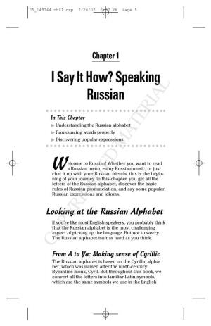 Speaking Russian