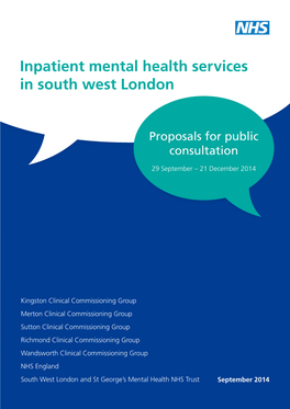 Inpatient Mental Health Services in South West London
