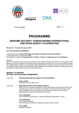 Programme Maritime Security