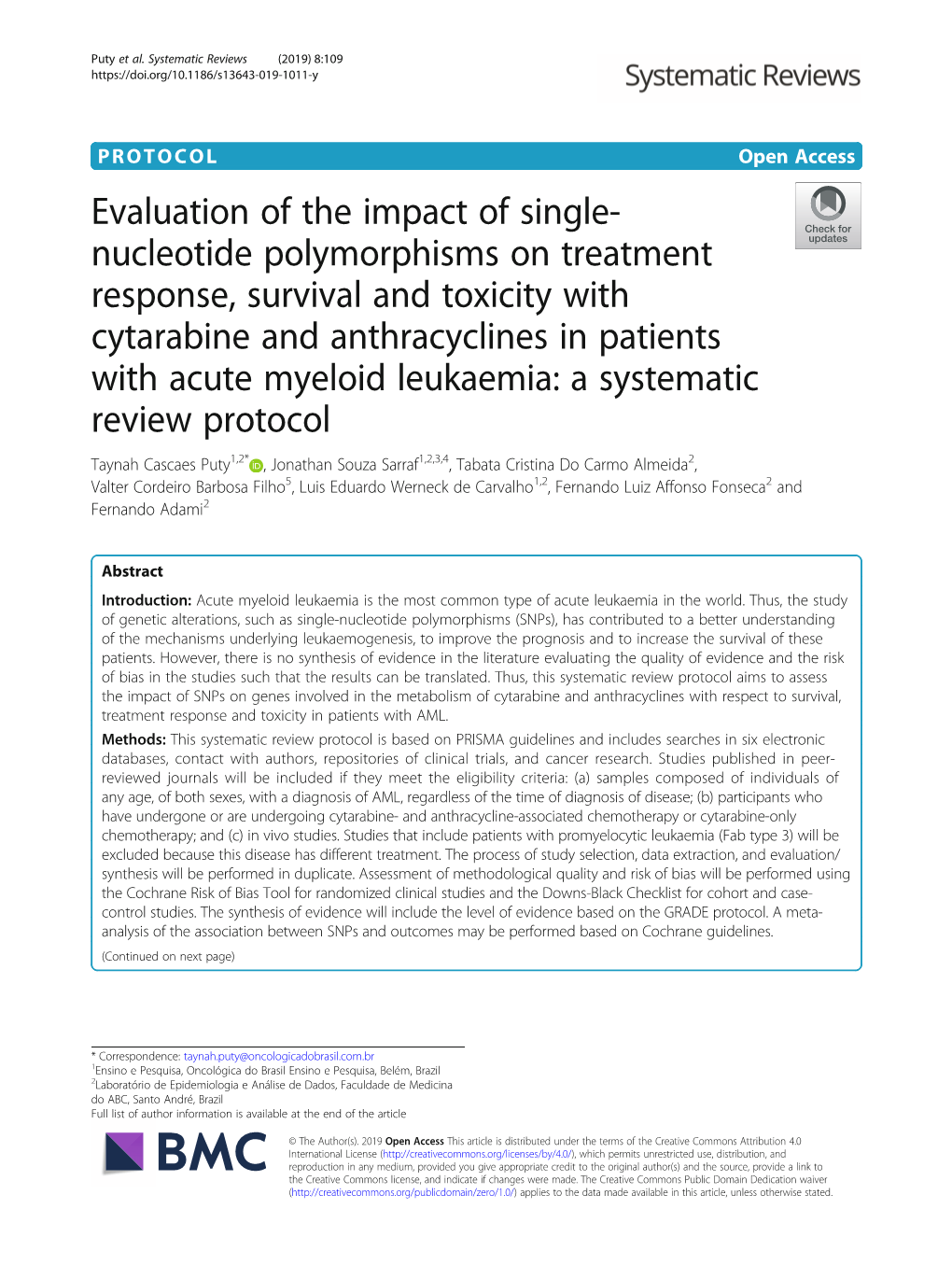 Evaluation of the Impact of Single-Nucleotide Polymorphisms