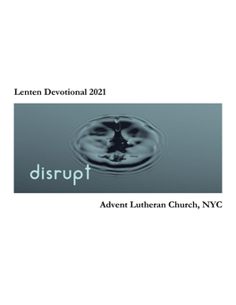 Lenten Devotional 2021 Advent Lutheran Church