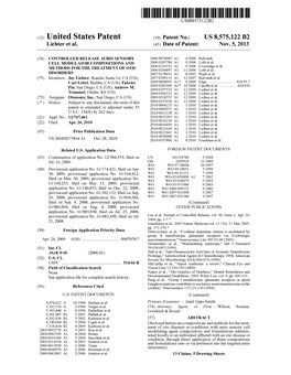 (12) United States Patent (10) Patent No.: US 8,575,122 B2 Lichter Et Al