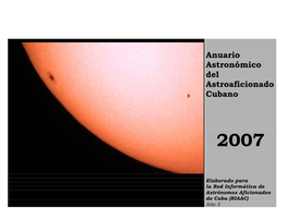 Anuario Astronómico Del Astroaficionado Cubano