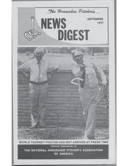 18 the Horseshoe Pitcher's News Digest/September, 1977