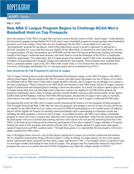 New NBA G League Program Begins to Challenge NCAA Men's