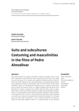 Costuming and Masculinities in the Films of Pedro Almodóvar