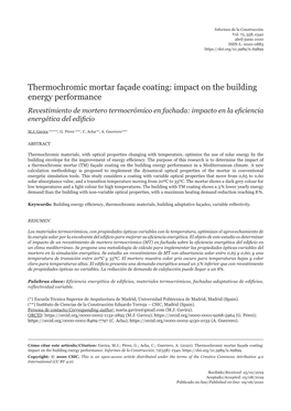 Thermochromic Mortar