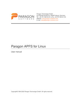 Paragon APFS for Linux