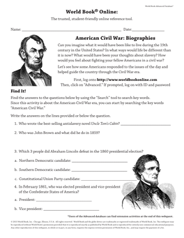 American Civil War: Biographies