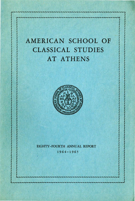 American School of ~ ~ Classical Studies at a Th.Ens