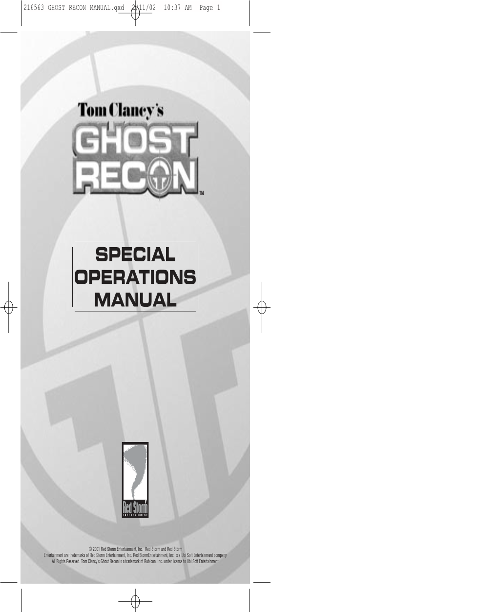216563 GHOST RECON MANUAL.Qxd 2/11/02 10:37 AM Page 1