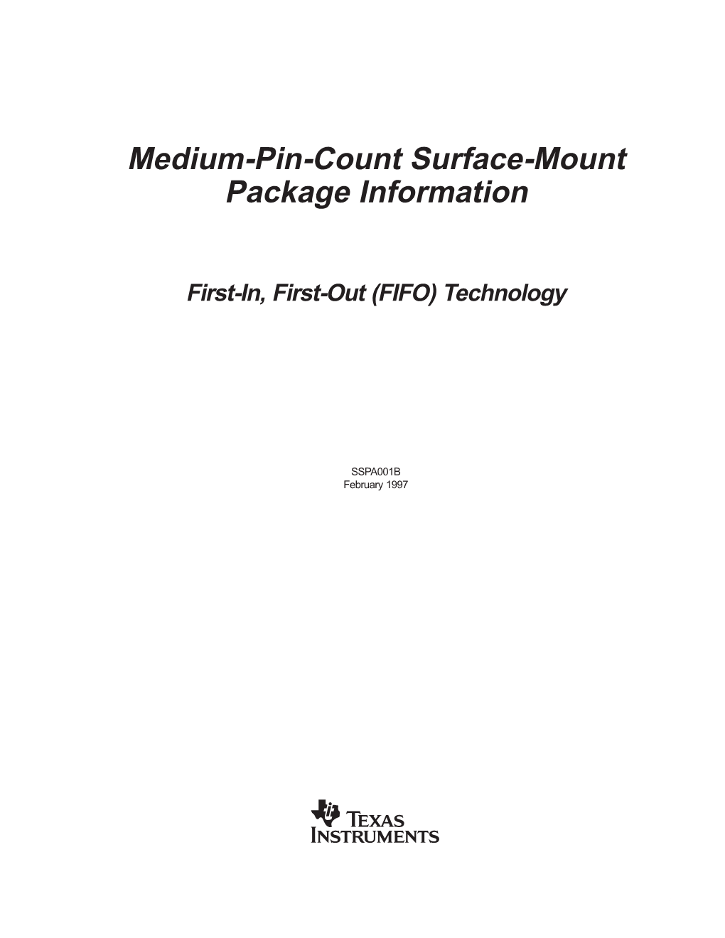 "Medium-Pin-Count Surface-Mount Package Information"