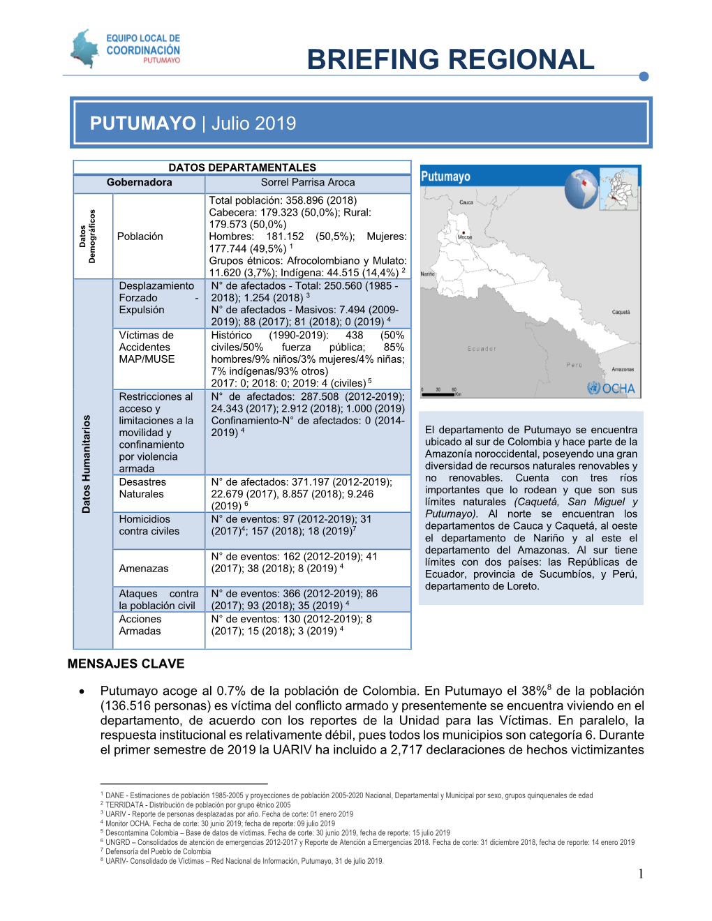 PUTUMAYO | Julio 2019 Brie