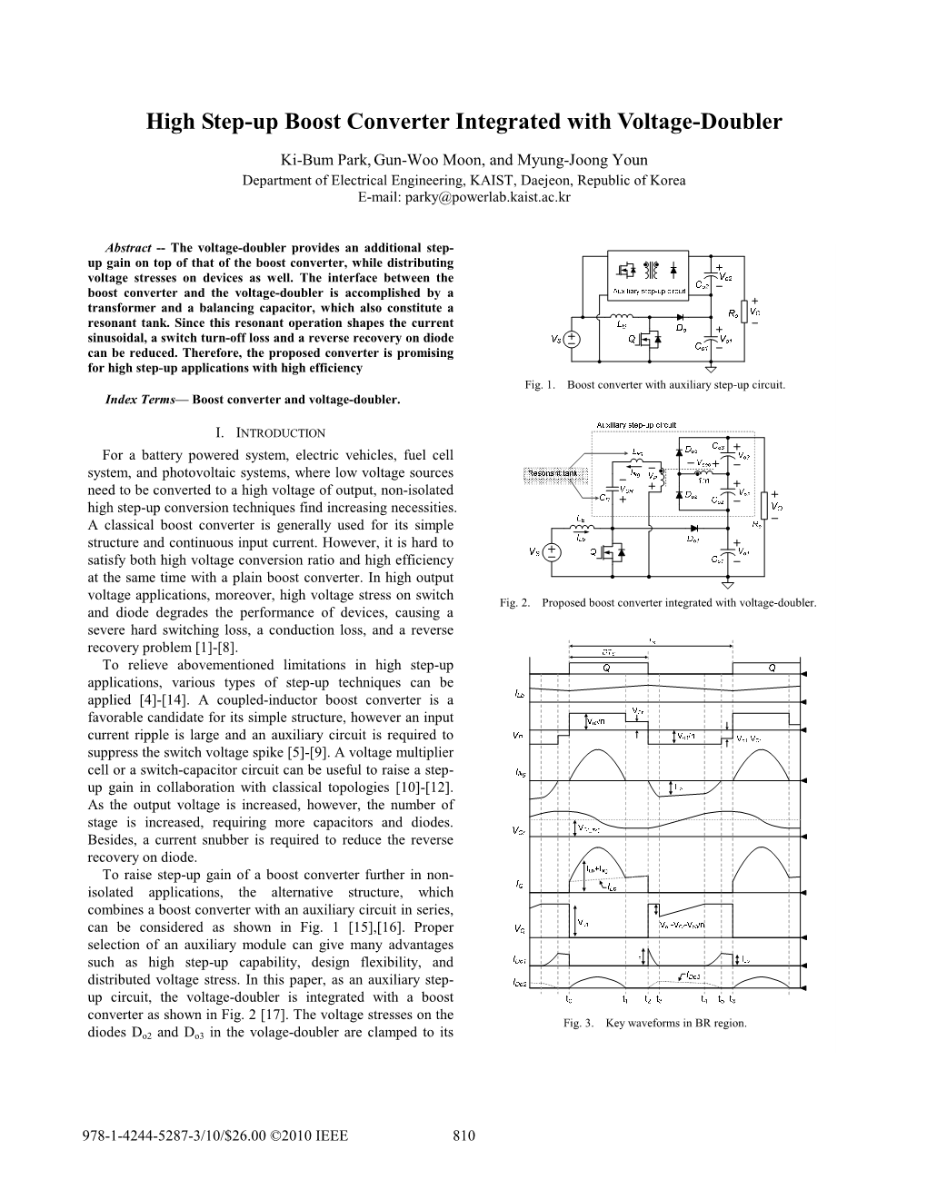 High Step-Up Boost Converter Integrated with Voltage-Doubler