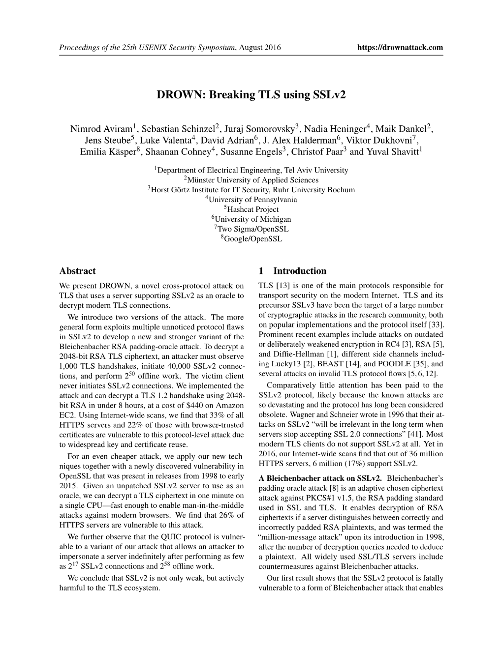 Breaking TLS Using Sslv2