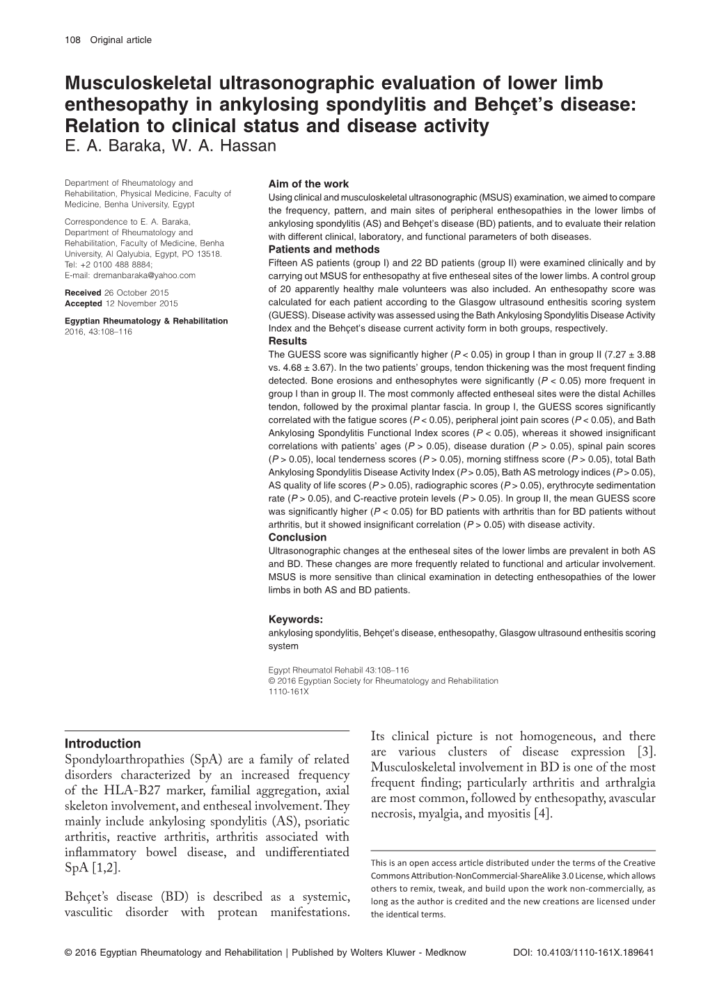 Musculoskeletal Ultrasonographic Evaluation of Lower Limb