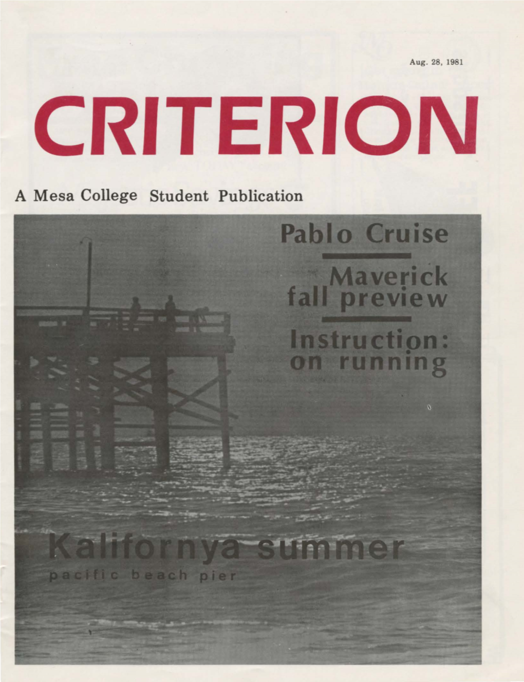 A Mesa College Student Publication C) U, C) ~ "\;
