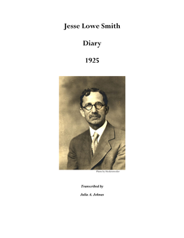 Jesse Lowe Smith Diary 1925
