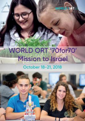 WORLD ORT '70For70' Mission to Israel