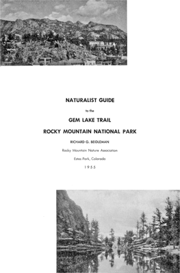 Naturalist Guide Gem Lake Trail Rocky Mountain