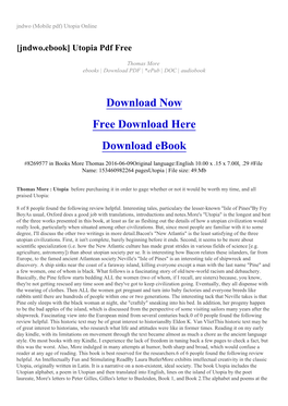 Jndwo (Mobile Pdf) Utopia Online