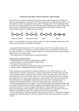 Classical Normal Mode Analysis: Harmonic Approximation