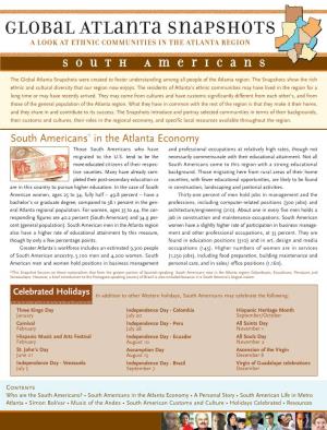 South Americans in the Atlanta Economy P.O