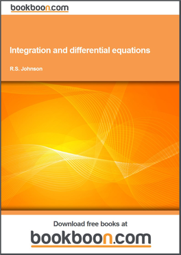 Integration and Differential Equations