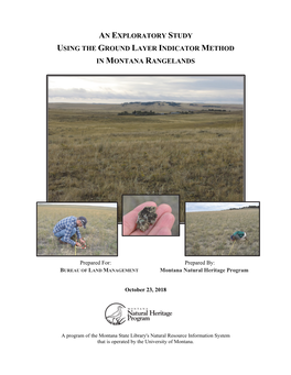 An Exploratory Study Using the Ground Layer Indicator Method in Montana Rangelands