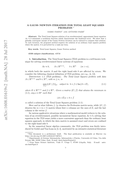 A Gauss--Newton Iteration for Total Least Squares Problems