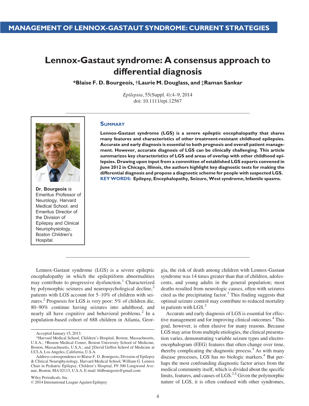 Lennox-Gastaut Syndrome: Current Strategies