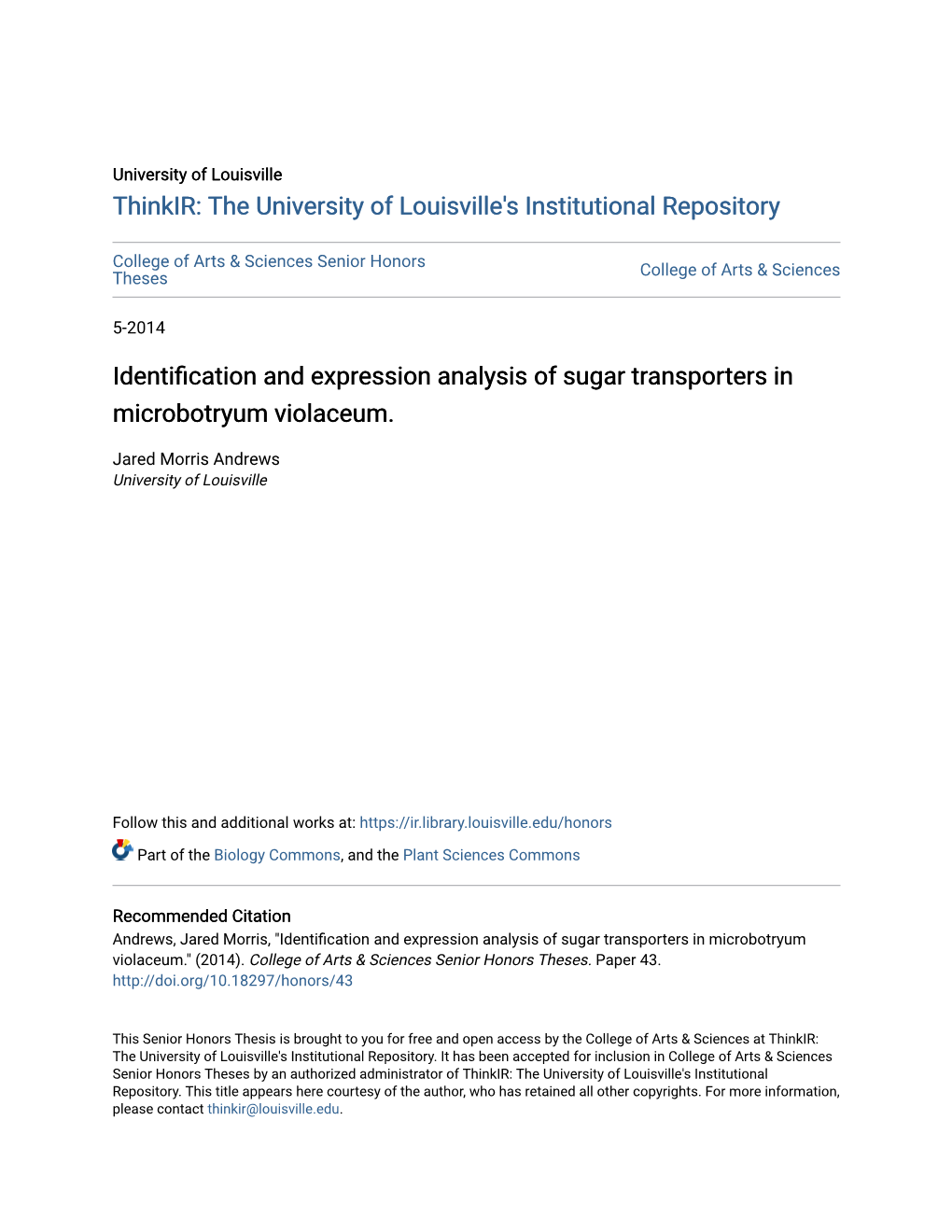 Identification and Expression Analysis of Sugar Transporters in Microbotryum Violaceum