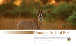Khaudum National Park Brochure