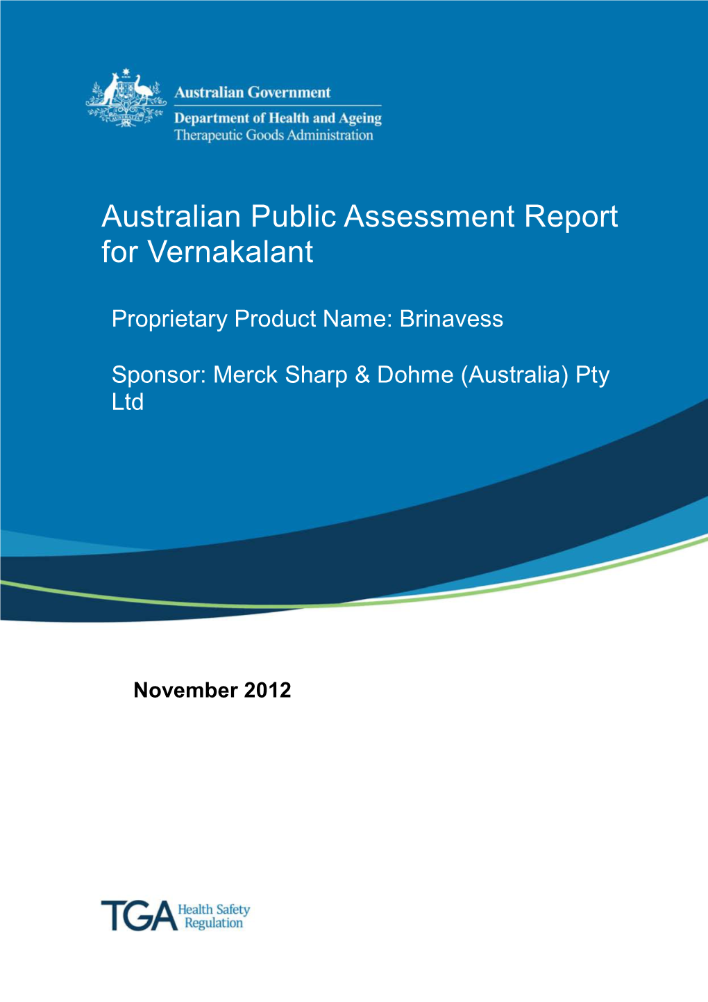 Australian Public Assessment Report for Vernakalant